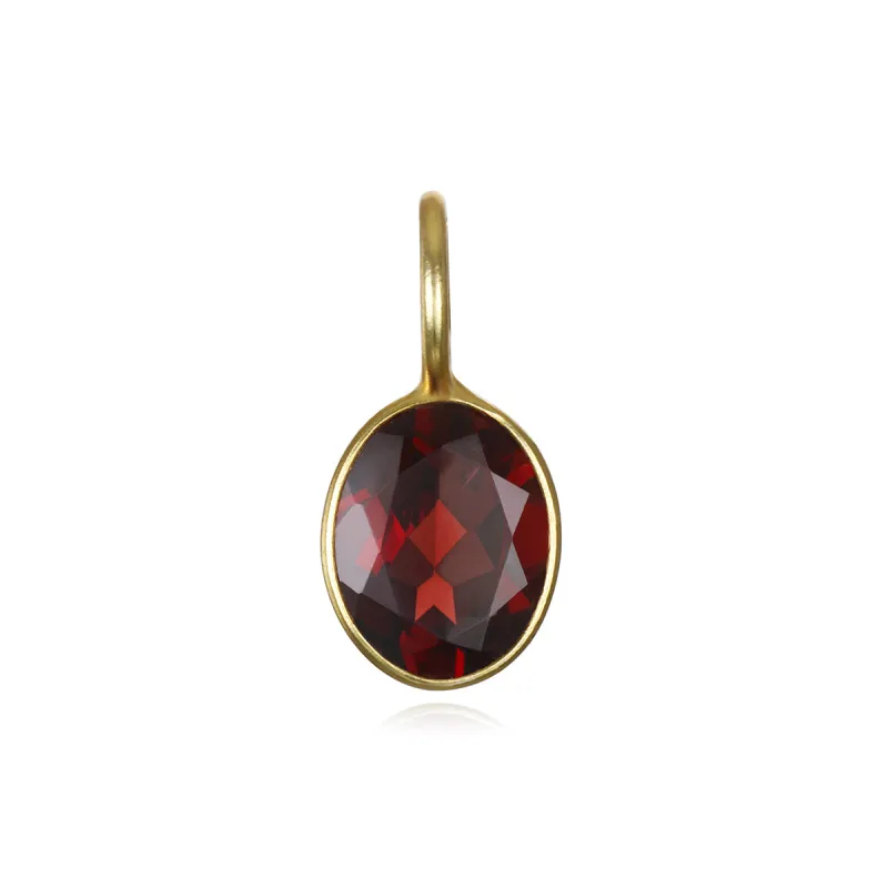 Garnet Oval Charm sold by Amelia Rose Design