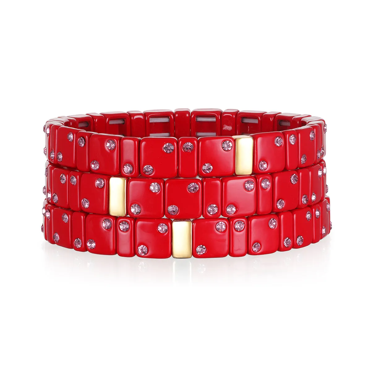 CZ Enamel Bracelet-Red sold by Amelia Rose Design product image thumbnail 2