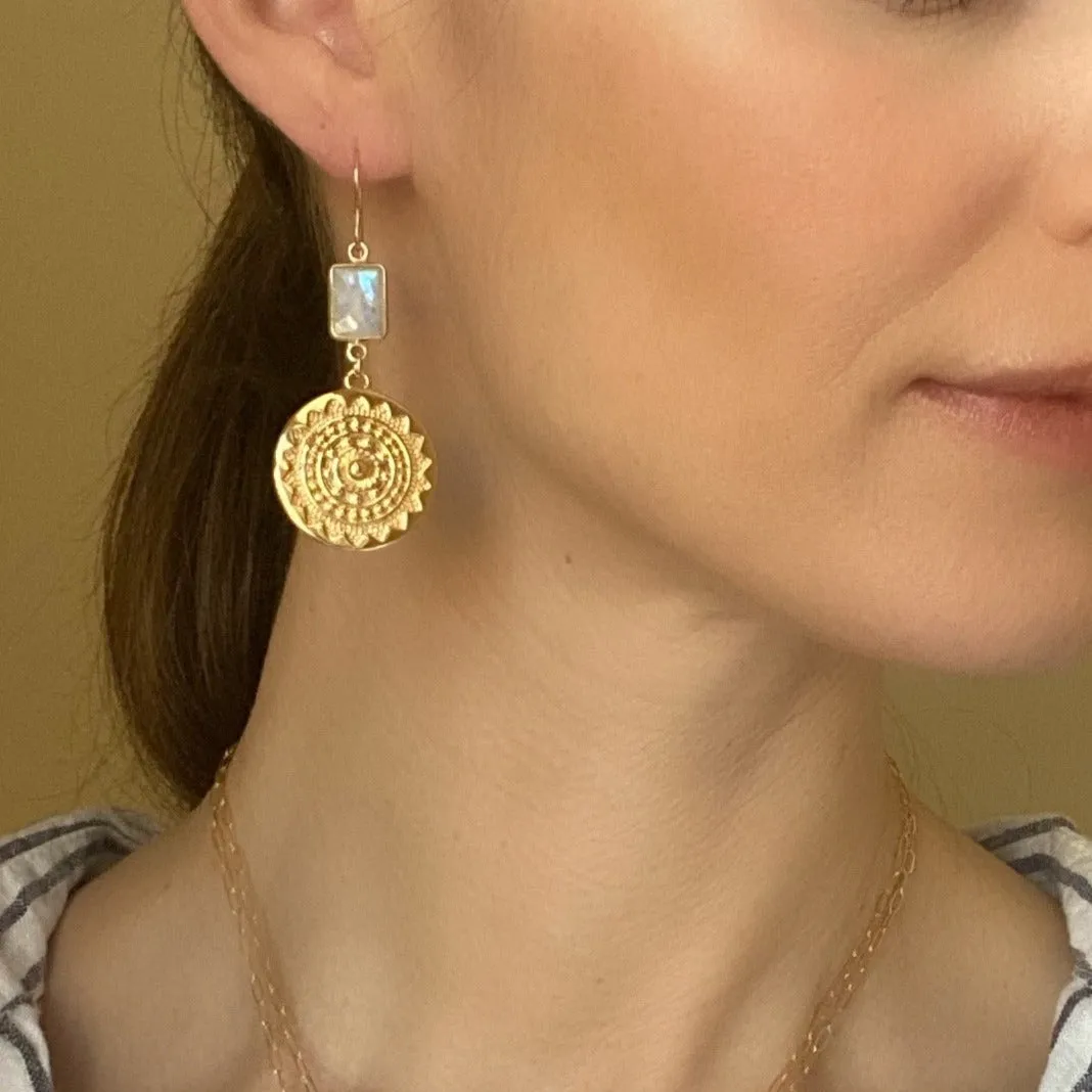 Sun Medallion Dangles - Labradorite sold by Amelia Rose Design product image thumbnail 2