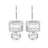 Valencia Earring-Clear Silver sold by Amelia Rose Design
