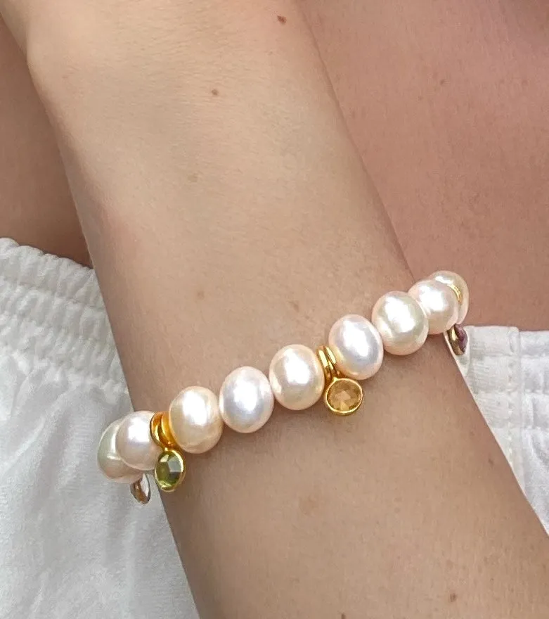 Baroque Pearl Gemstone Bracelet sold by Amelia Rose Design product image thumbnail 3
