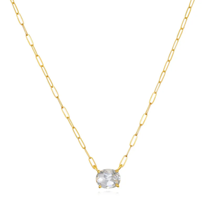 Gem Drop White Topaz Necklace sold by Amelia Rose Design