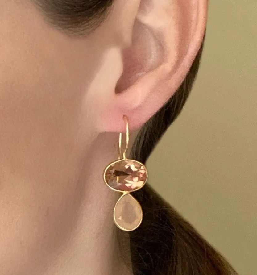 Valencia Teardrop Earring-Peach Gold sold by Amelia Rose Design product image thumbnail 2