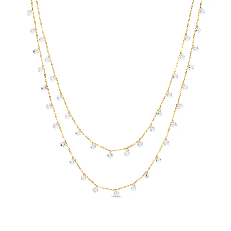 Dangling Disc Layered Necklace sold by Amelia Rose Design