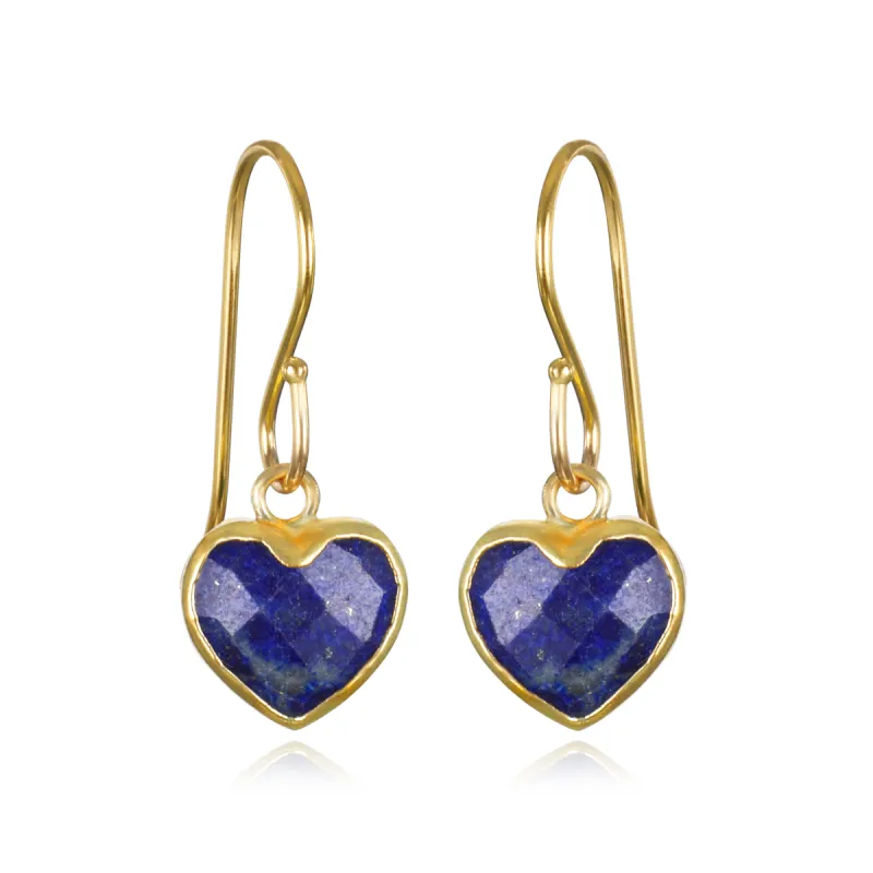 New! Heart Dangles - Blue Lapis sold by Amelia Rose Design