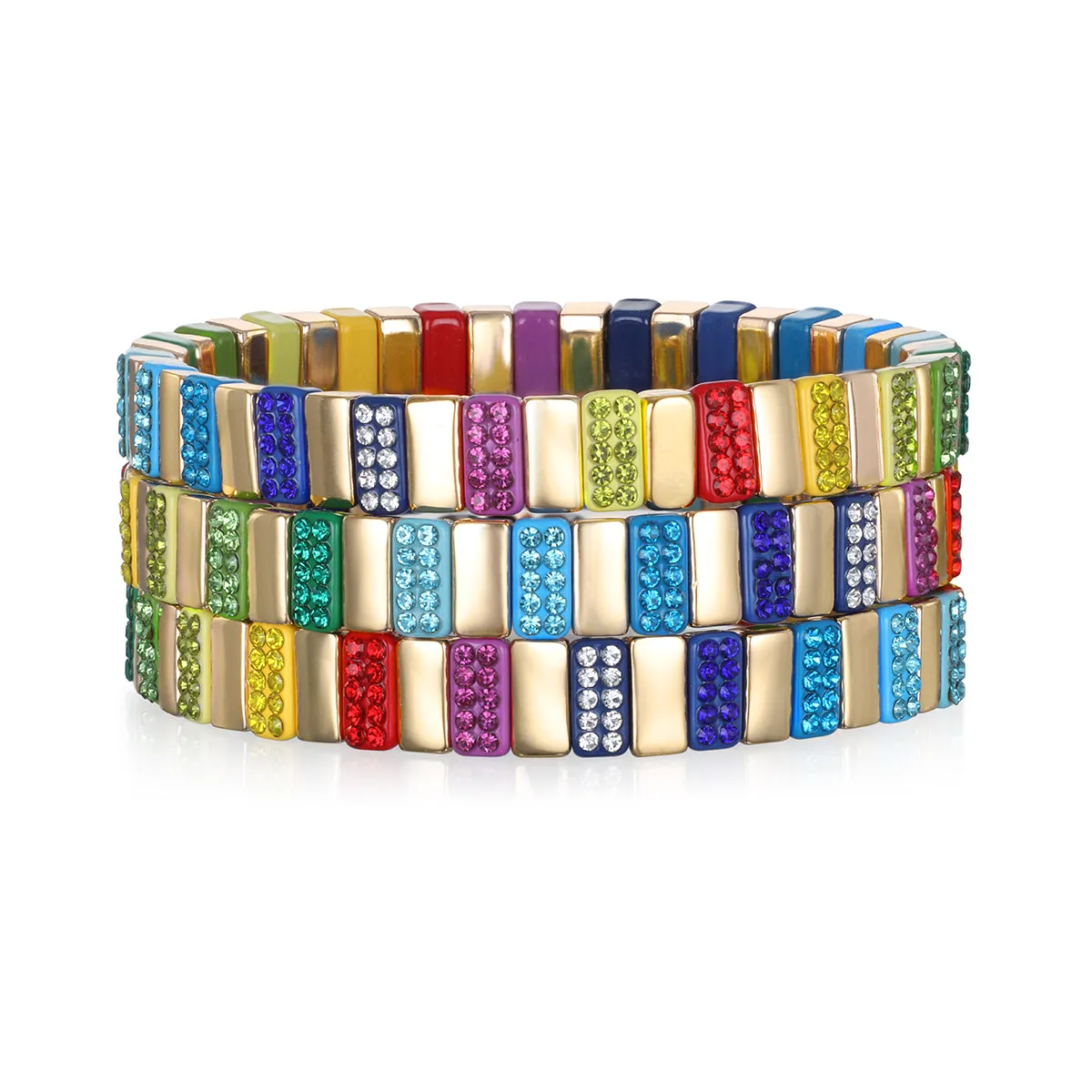 CZ Enamel Bracelet-Rainbow Sparkle sold by Amelia Rose Design product image thumbnail 2