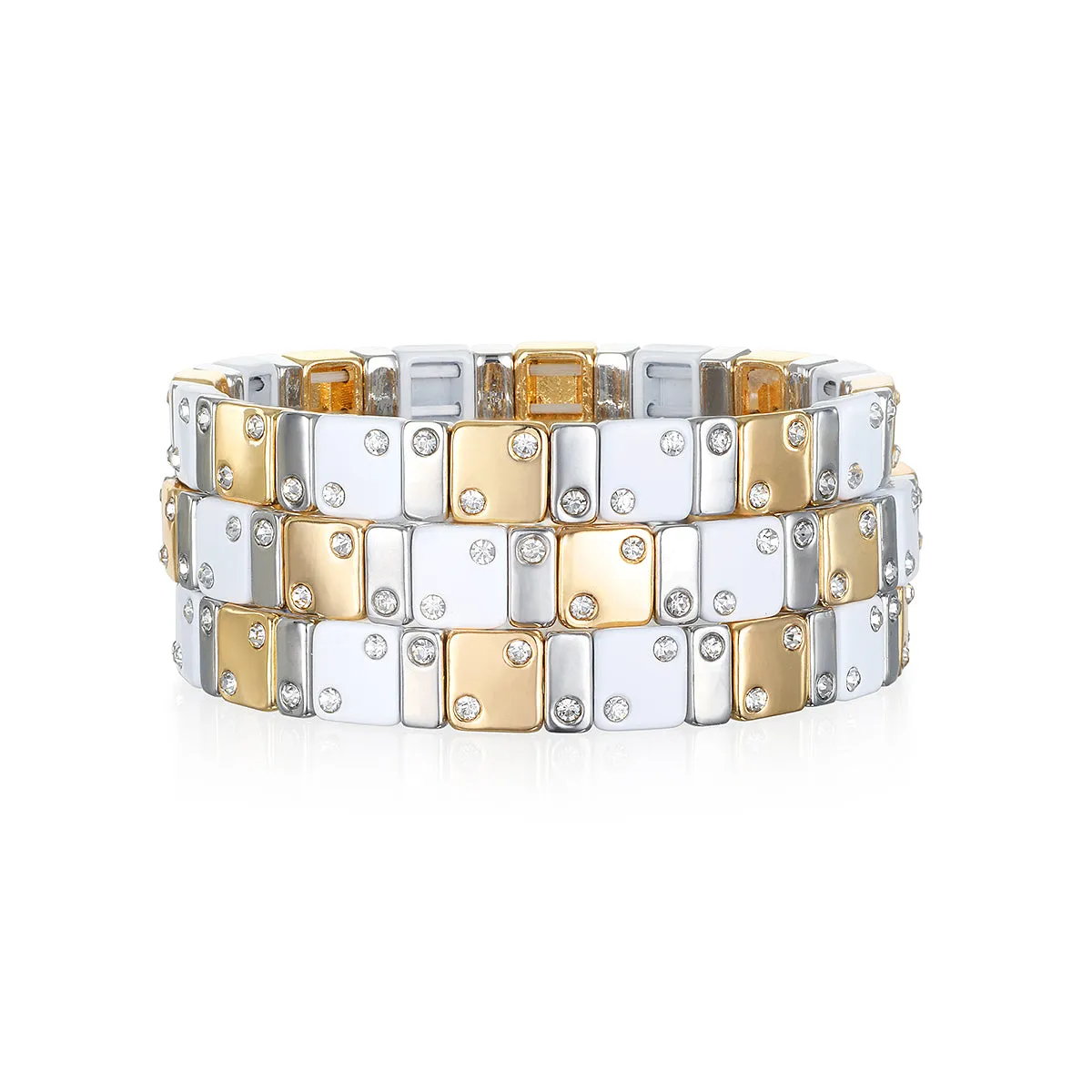 CZ Enamel Bracelet-Gold & Silver sold by Amelia Rose Design product image thumbnail 2