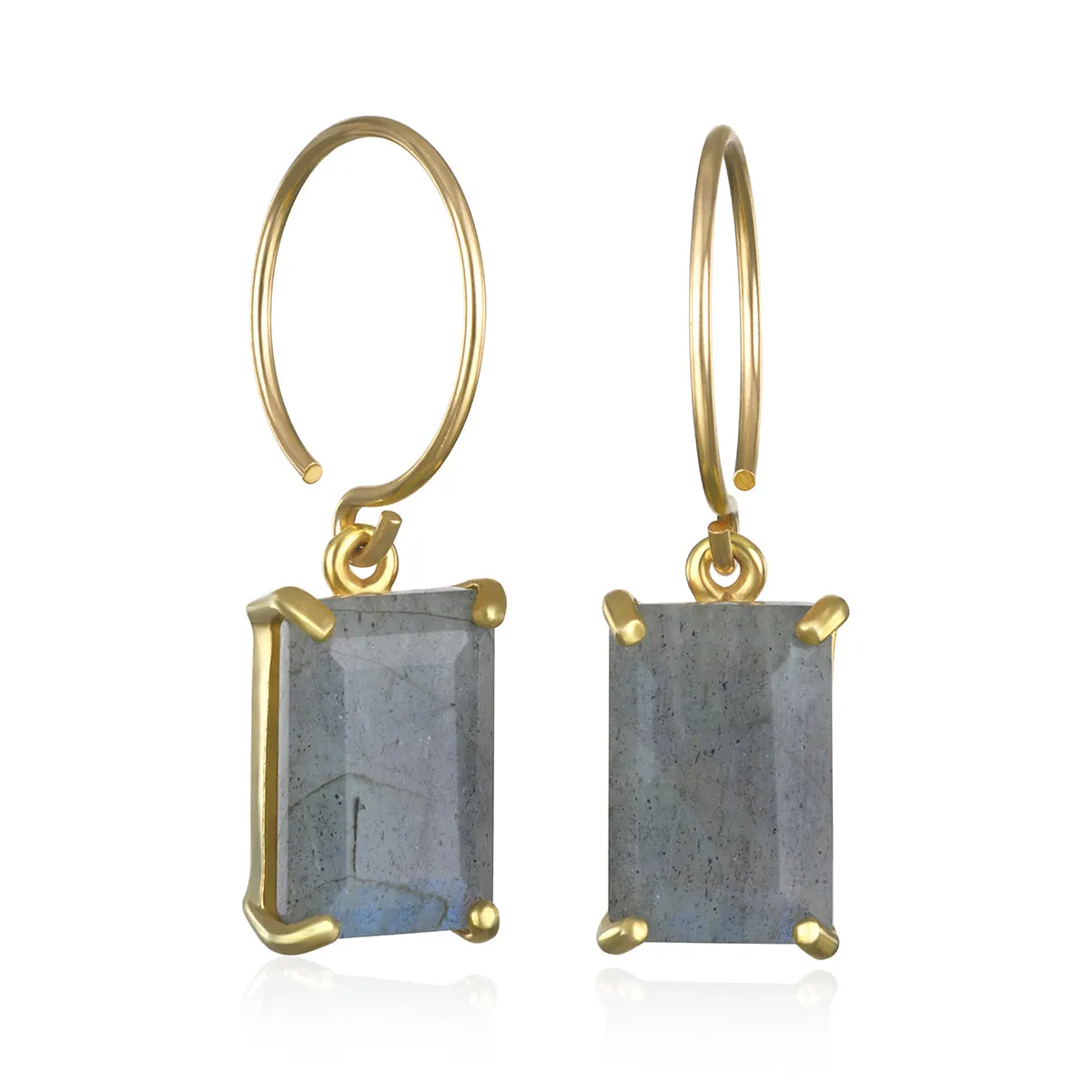 Chatham Earring-Labradorite Gold sold by Amelia Rose Design