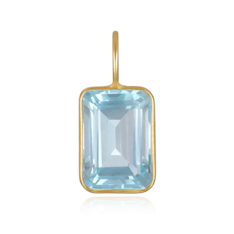 Blue Topaz Emerald Cut Charm sold by Amelia Rose Design