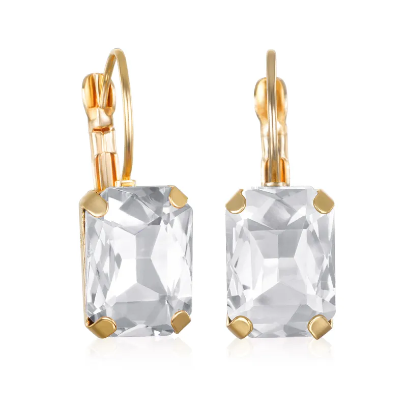 London Emerald Cut Earring-Diamond sold by Amelia Rose Design