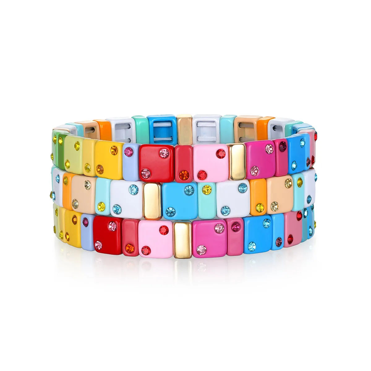 CZ Enamel Bracelet-Spring Rainbow sold by Amelia Rose Design product image thumbnail 2