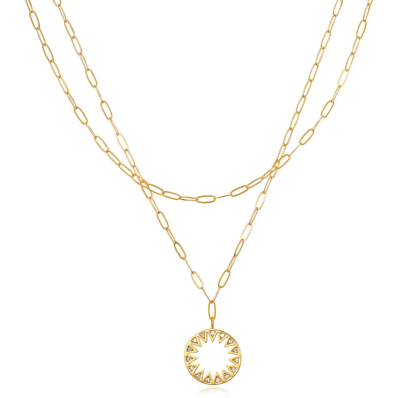 Layered Cut Out Sunburst Necklace sold by Amelia Rose Design