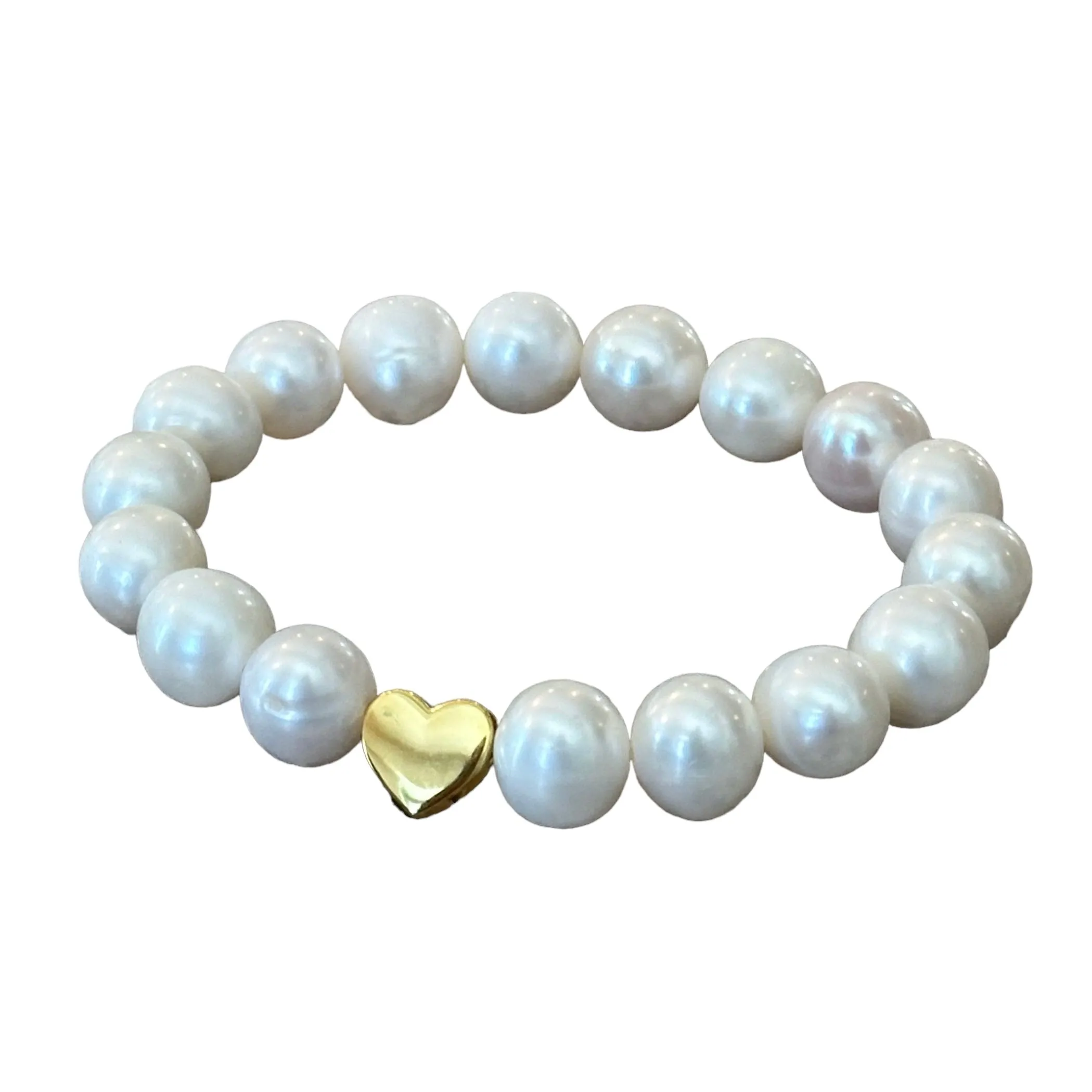 New! Freshwater Pearl Heart Bracelet sold by Amelia Rose Design