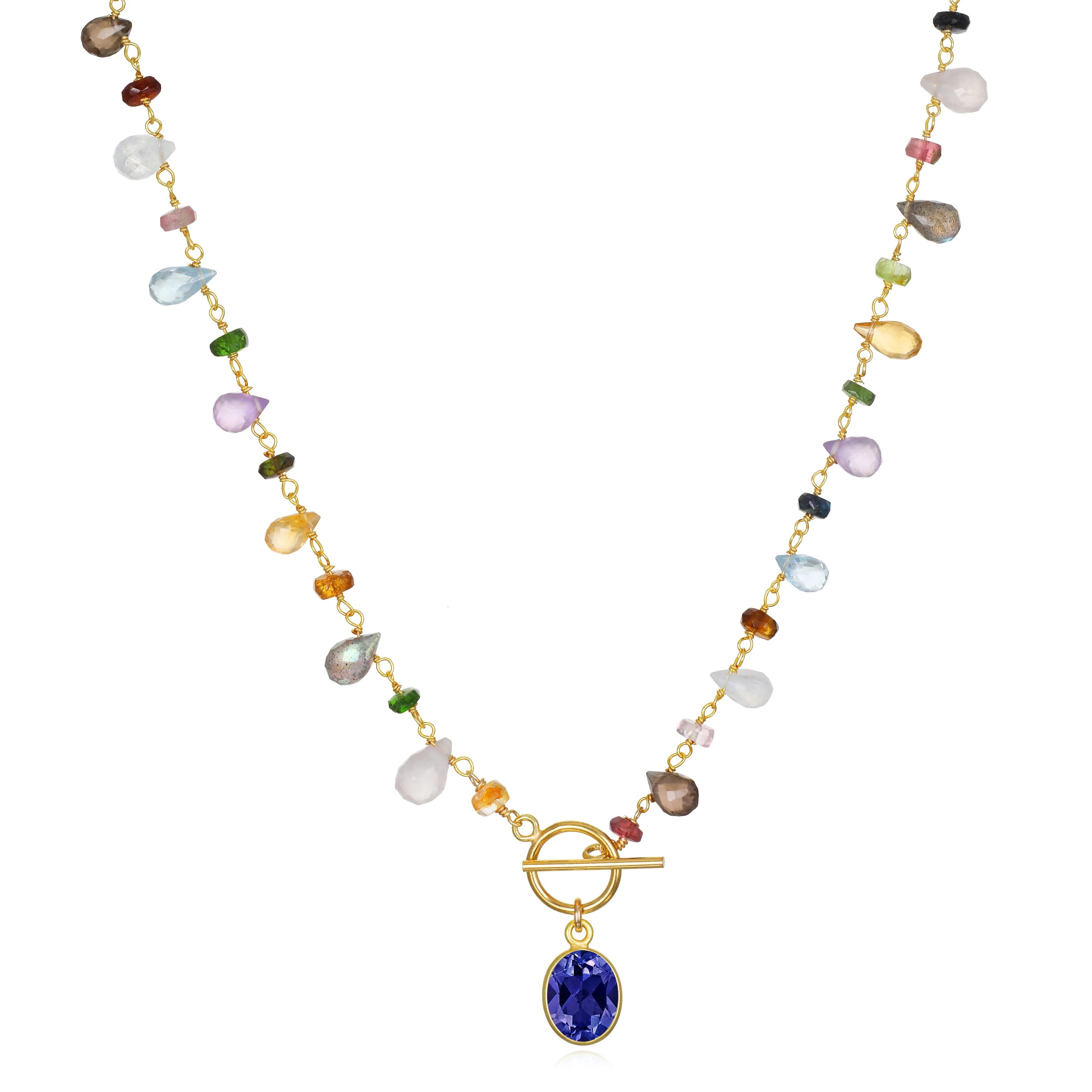 Wildflower Toggle Necklace-Iolite sold by Amelia Rose Design