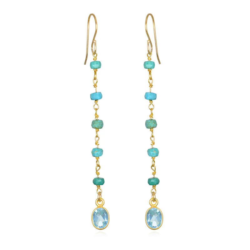 New! Sky Blue Topaz Duster Dangles sold by Amelia Rose Design