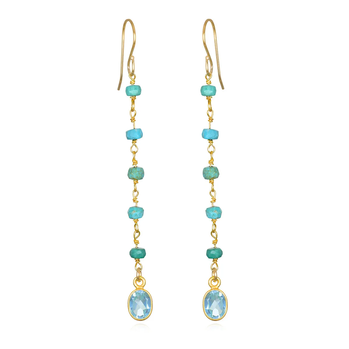 New! Sky Blue Topaz Duster Dangles sold by Amelia Rose Design