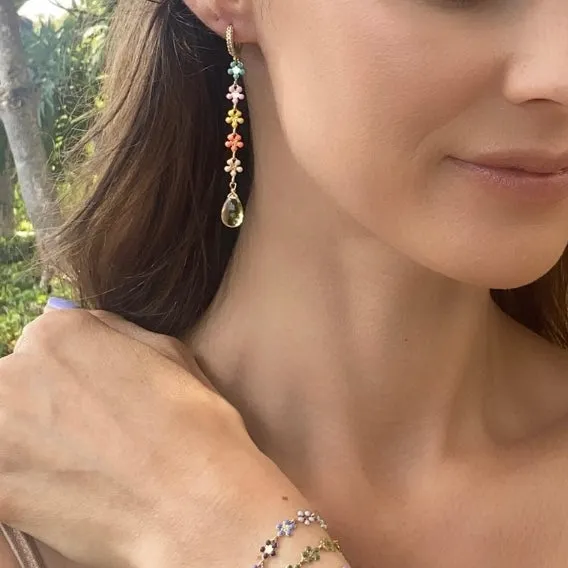 Green Amethyst Daisy Huggies sold by Amelia Rose Design product image thumbnail 2