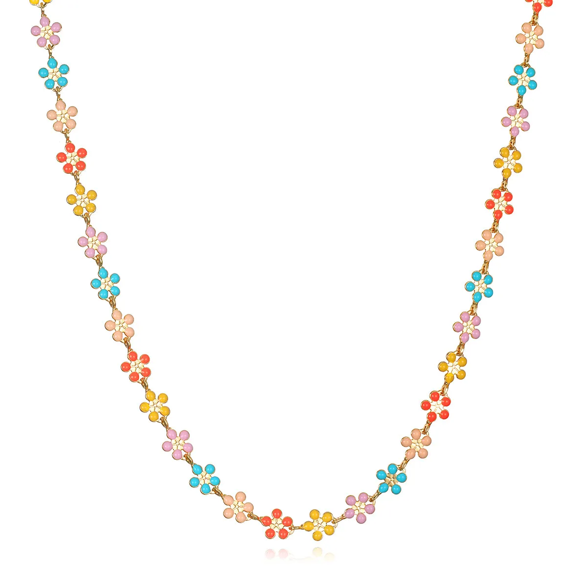 Daisy Necklace-Rainbow sold by Amelia Rose Design