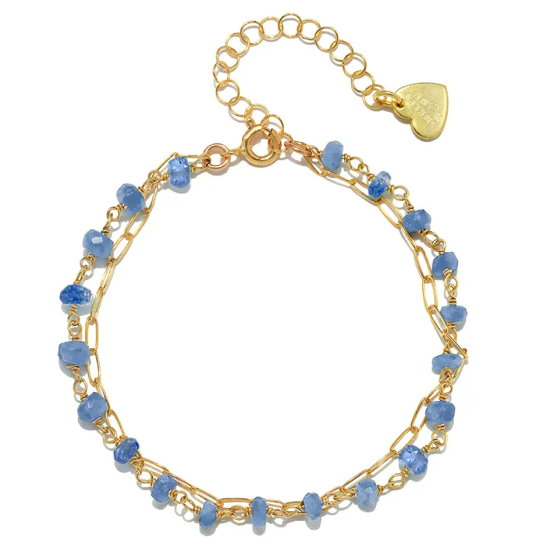 Paperclip Bracelet - Kyanite sold by Amelia Rose Design