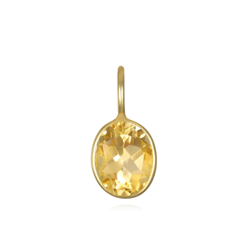 Citrine Oval Charm sold by Amelia Rose Design