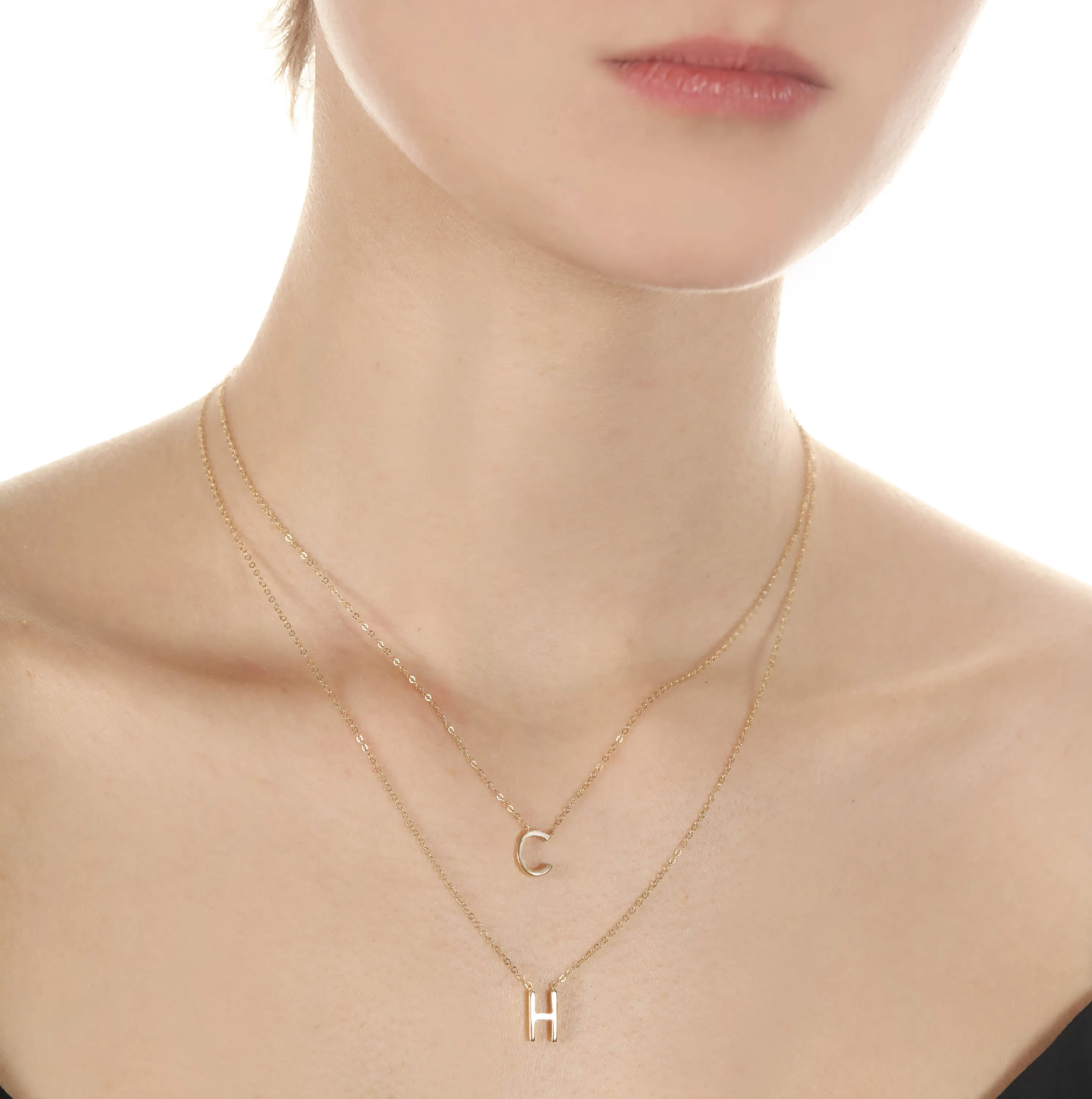 Letter Initial Necklace Gold sold by Amelia Rose Design product image thumbnail 3