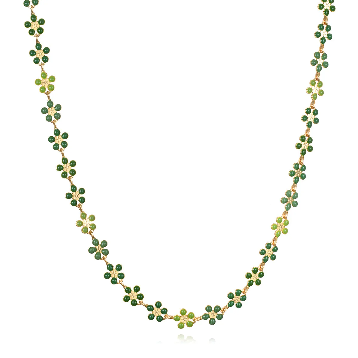 Daisy Necklace-Green sold by Amelia Rose Design