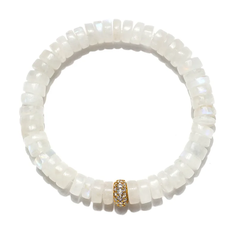 Rainbow Moonstone Sparkle Bracelet sold by Amelia Rose Design