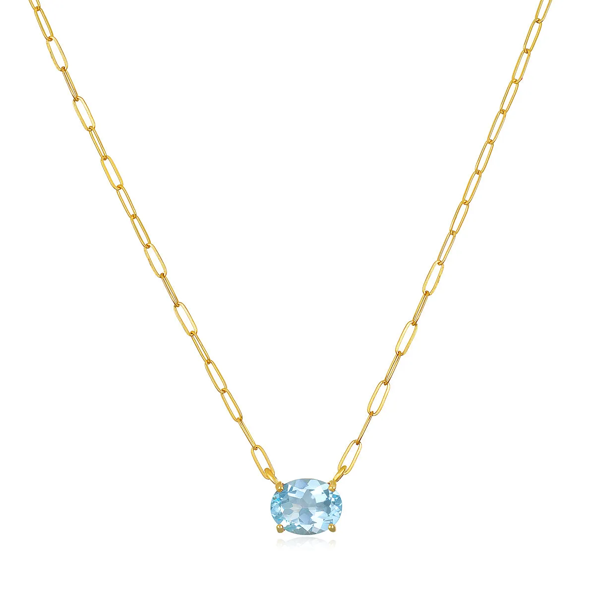 Gem Drop Sky Blue Topaz Necklace sold by Amelia Rose Design