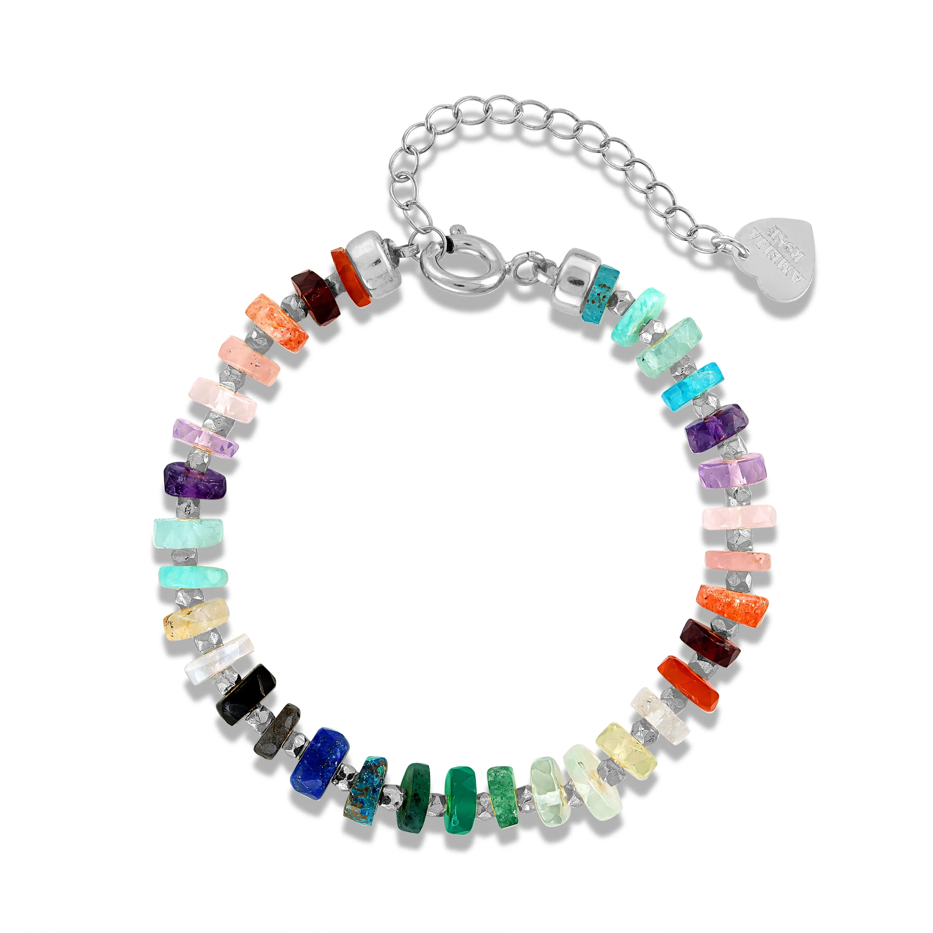 Rainbow Gemstone Heishi Bracelet sold by Amelia Rose Design product image thumbnail 2
