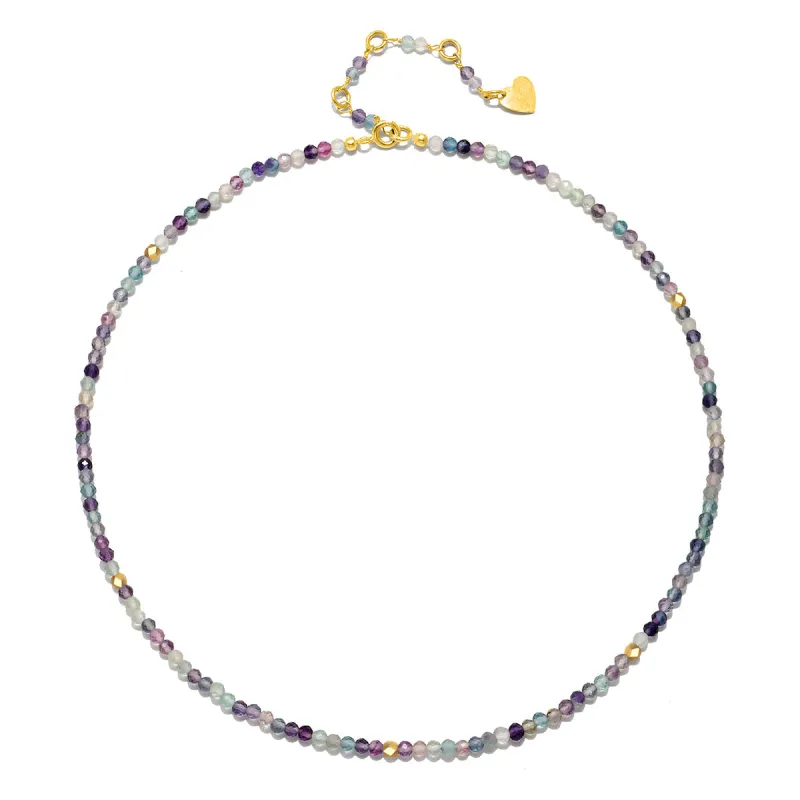 Beaded Sparkle Layering Necklace-Fluorite sold by Amelia Rose Design