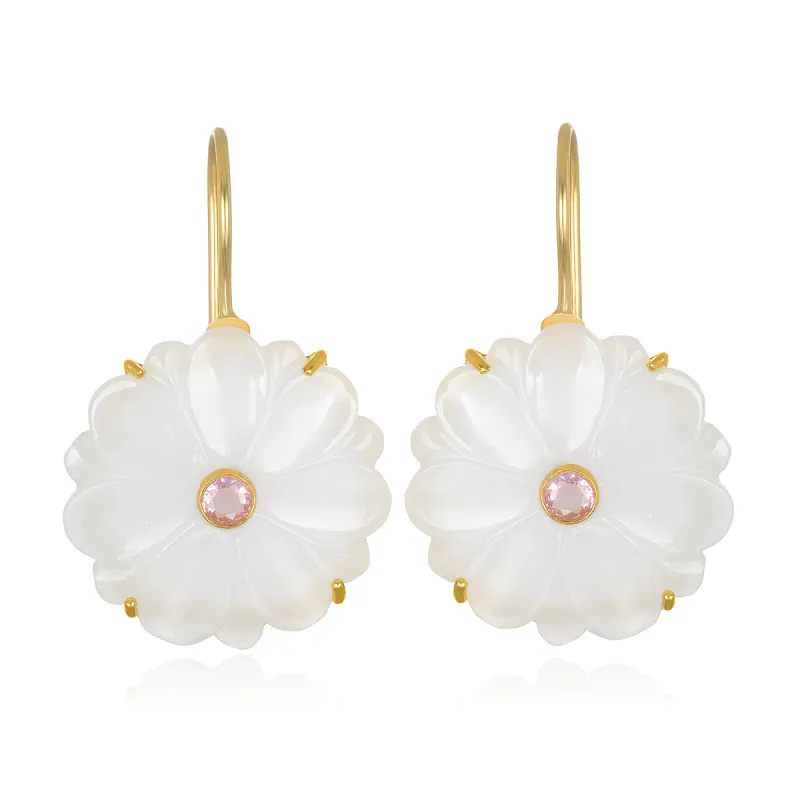 Magnolia Earring-Pearl White sold by Amelia Rose Design
