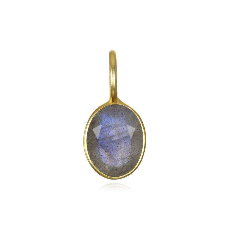 Labradorite Oval Charm sold by Amelia Rose Design