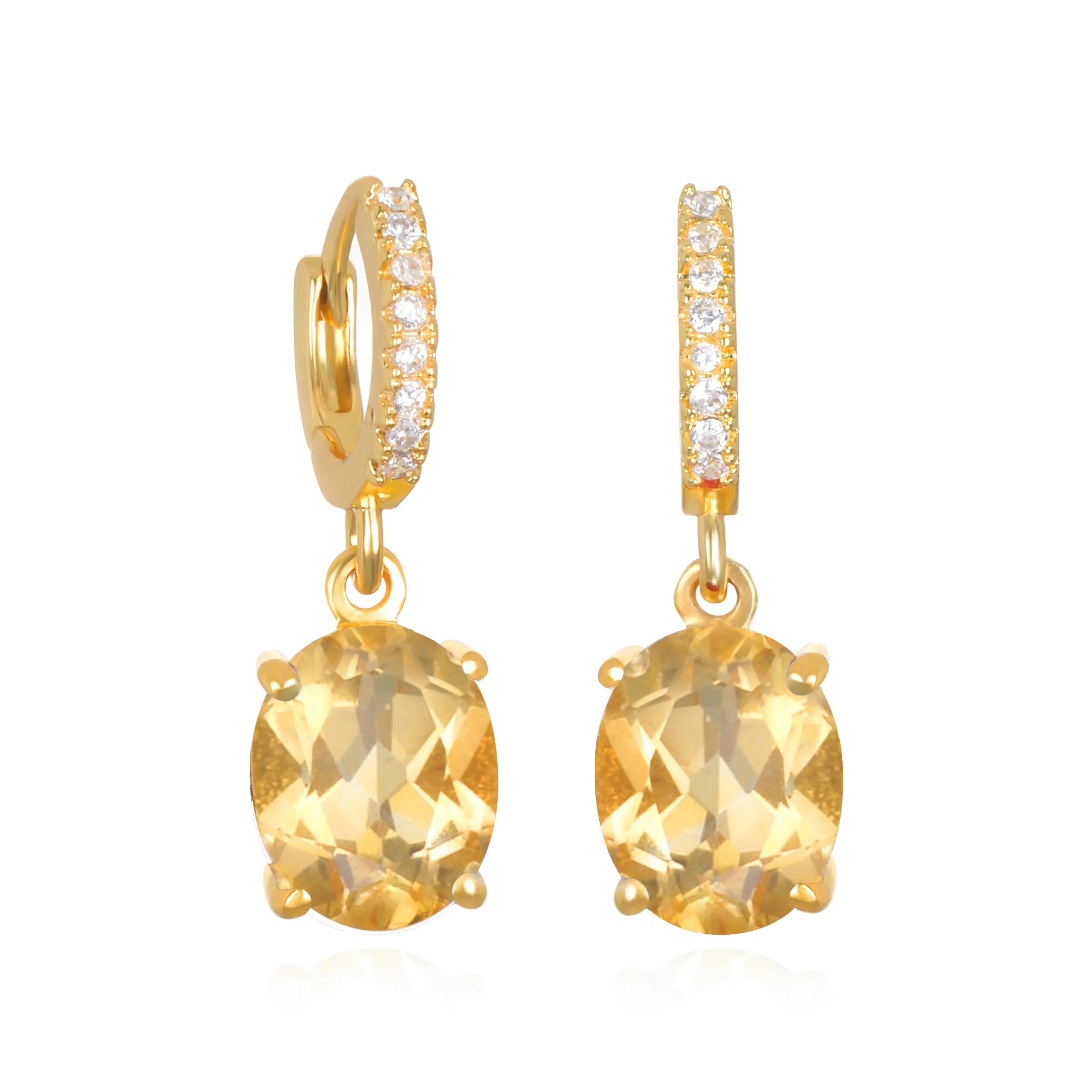 Citrine Huggies sold by Amelia Rose Design