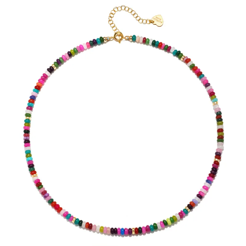 New!  Rainbow Quartz Banded Necklace sold by Amelia Rose Design
