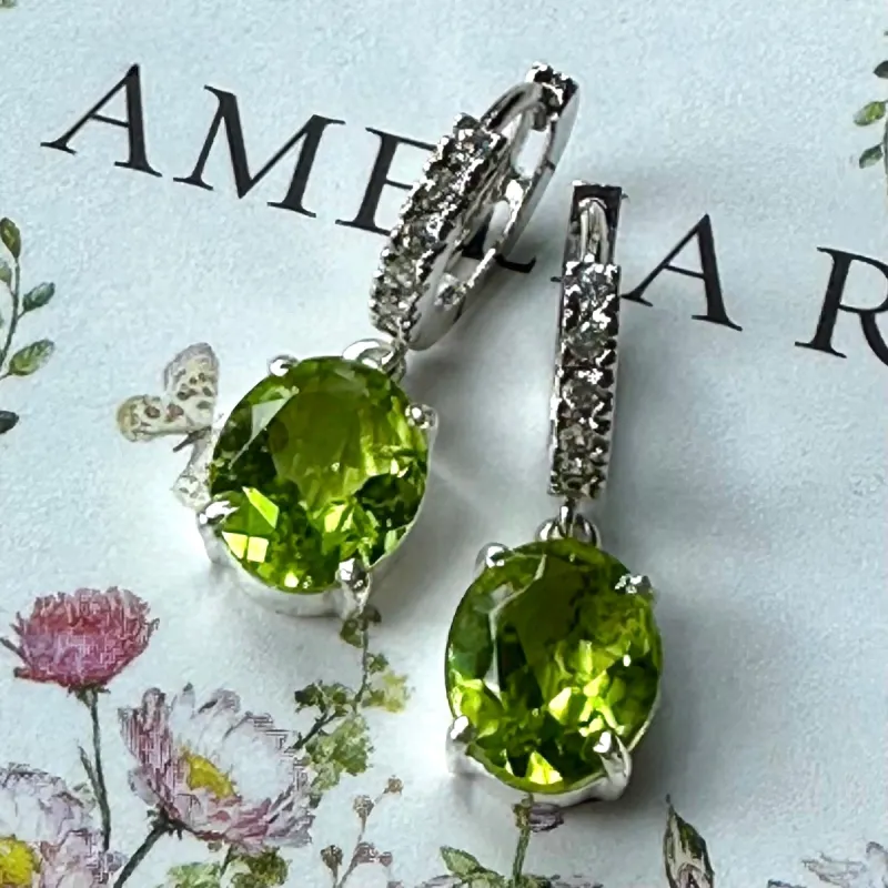 Peridot Huggies sold by Amelia Rose Design