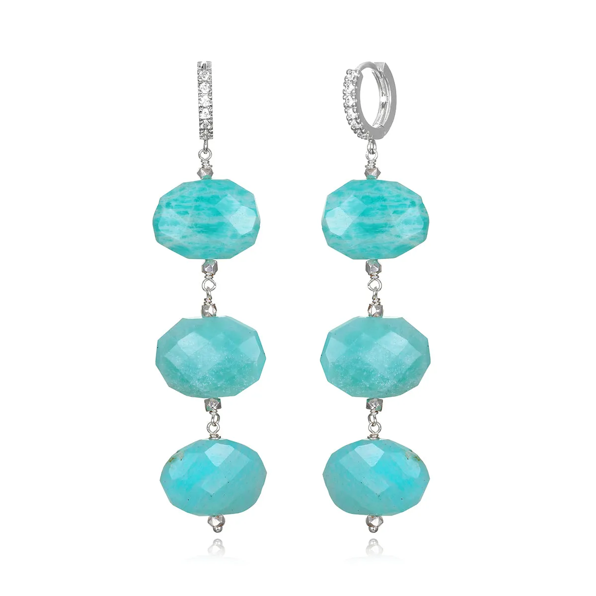 Amazonite Sparkle Huggies sold by Amelia Rose Design