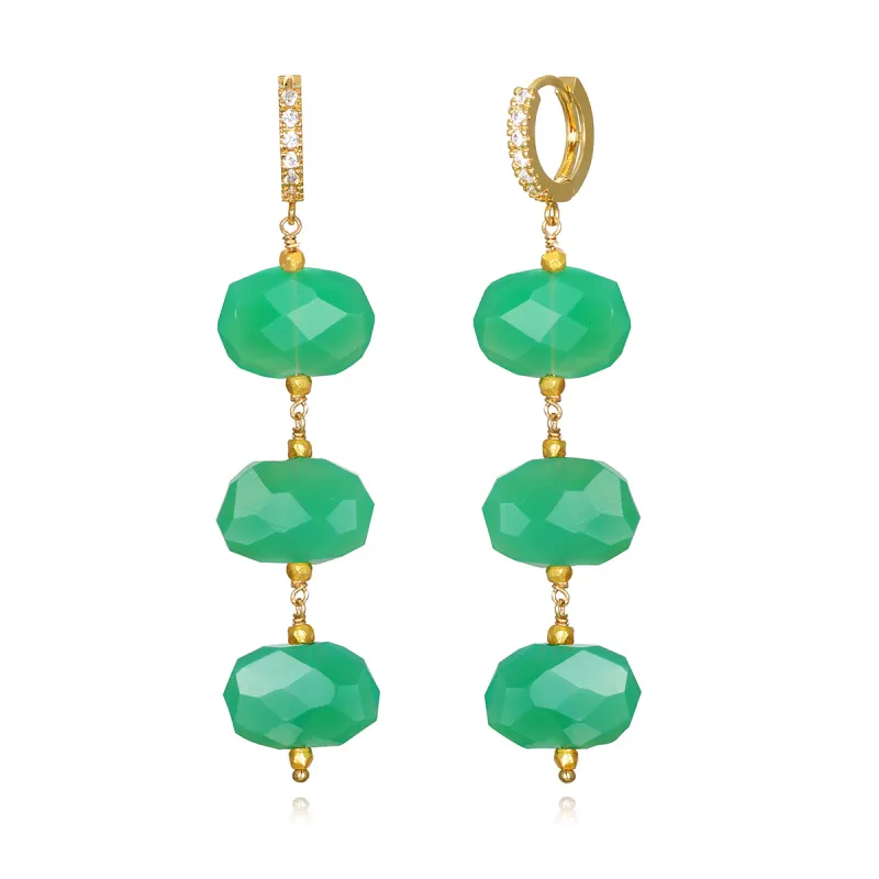 Chrysoprase Sparkle Huggies sold by Amelia Rose Design