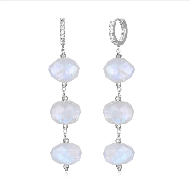 Rainbow Moonstone Sparkle Huggies sold by Amelia Rose Design