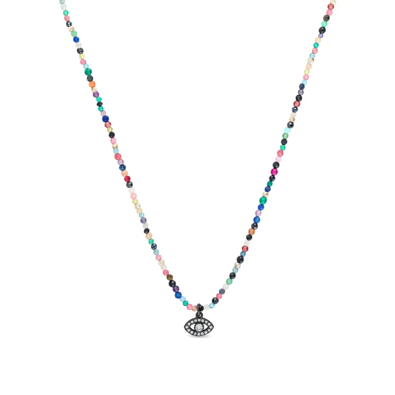 Evil Eye Rainbow Necklace sold by Amelia Rose Design