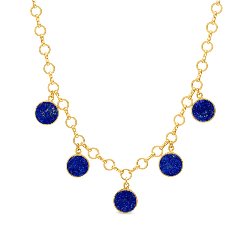 New! Dangling Coin Choker - Lapis sold by Amelia Rose Design