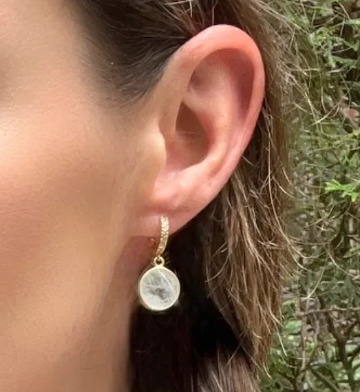 New! Coin Huggies - Rainbow Moonstone sold by Amelia Rose Design product image thumbnail 2