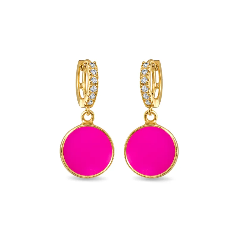 Coin Huggies - Fuchsia Chalcedony sold by Amelia Rose Design