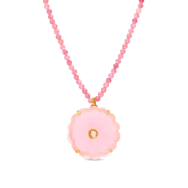 Magnolia Necklace - Blush Pink sold by Amelia Rose Design