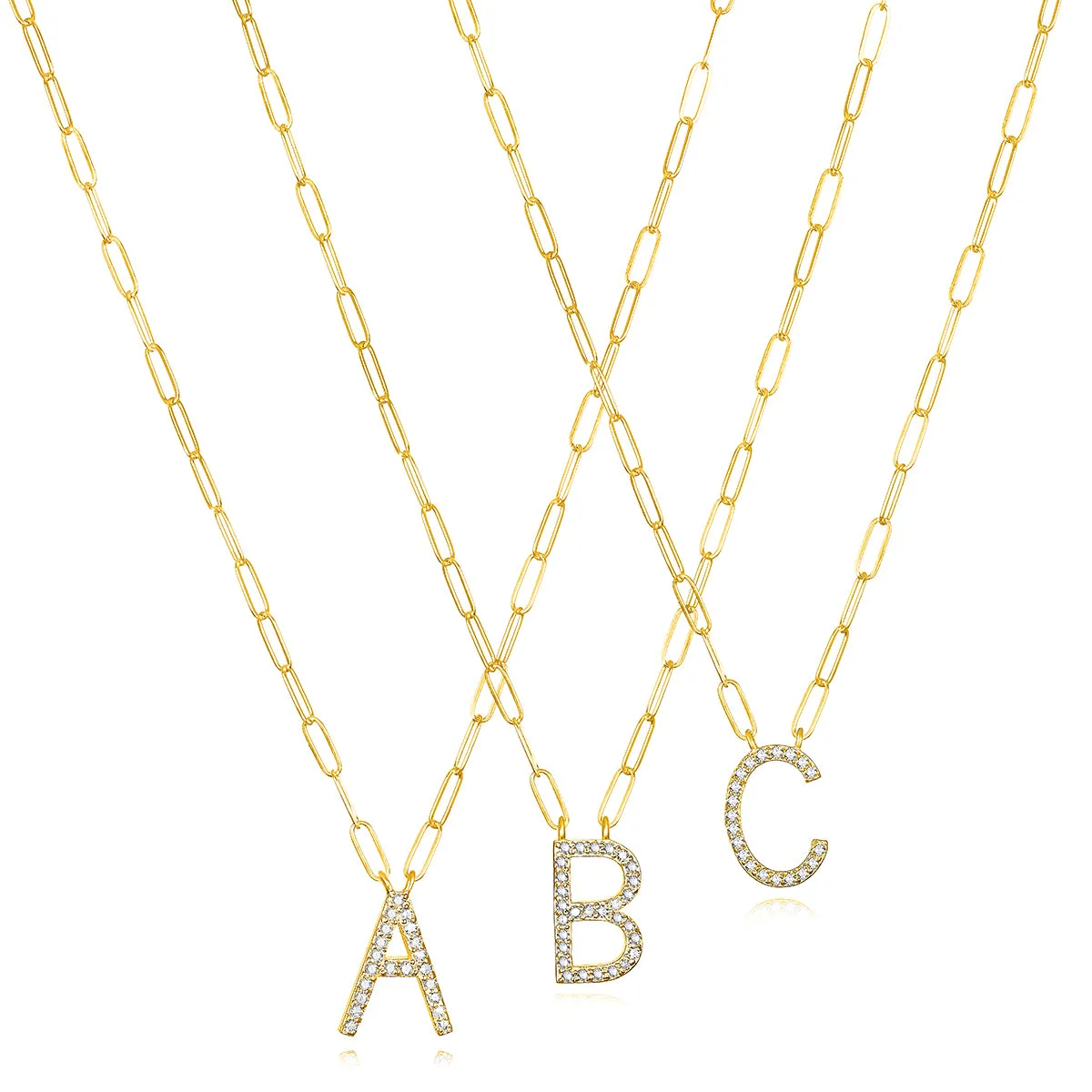 New! Grand Diamond Initial Necklace-All Letters sold by Amelia Rose Design product image thumbnail 3