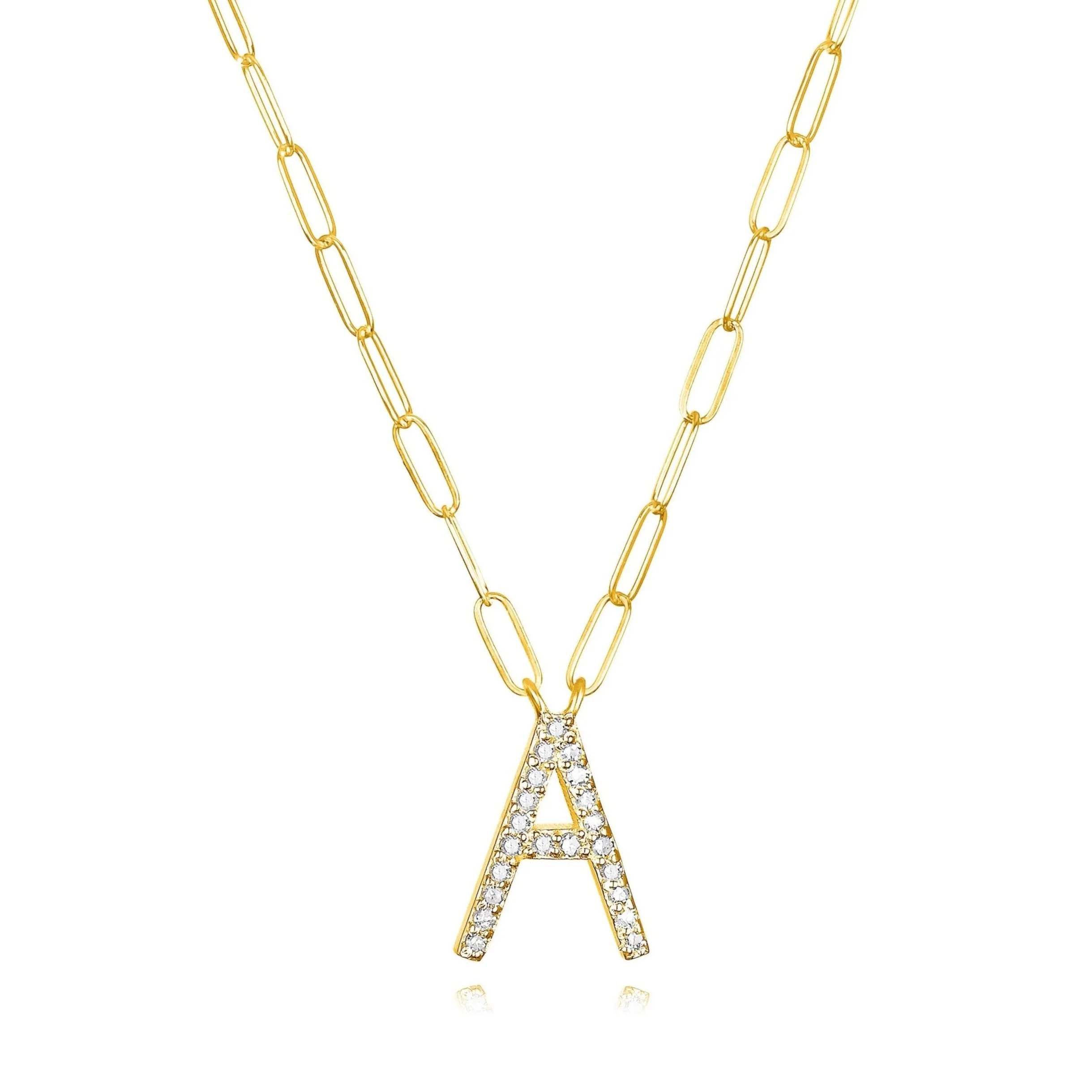 New! Grand Diamond Initial Necklace-All Letters sold by Amelia Rose Design