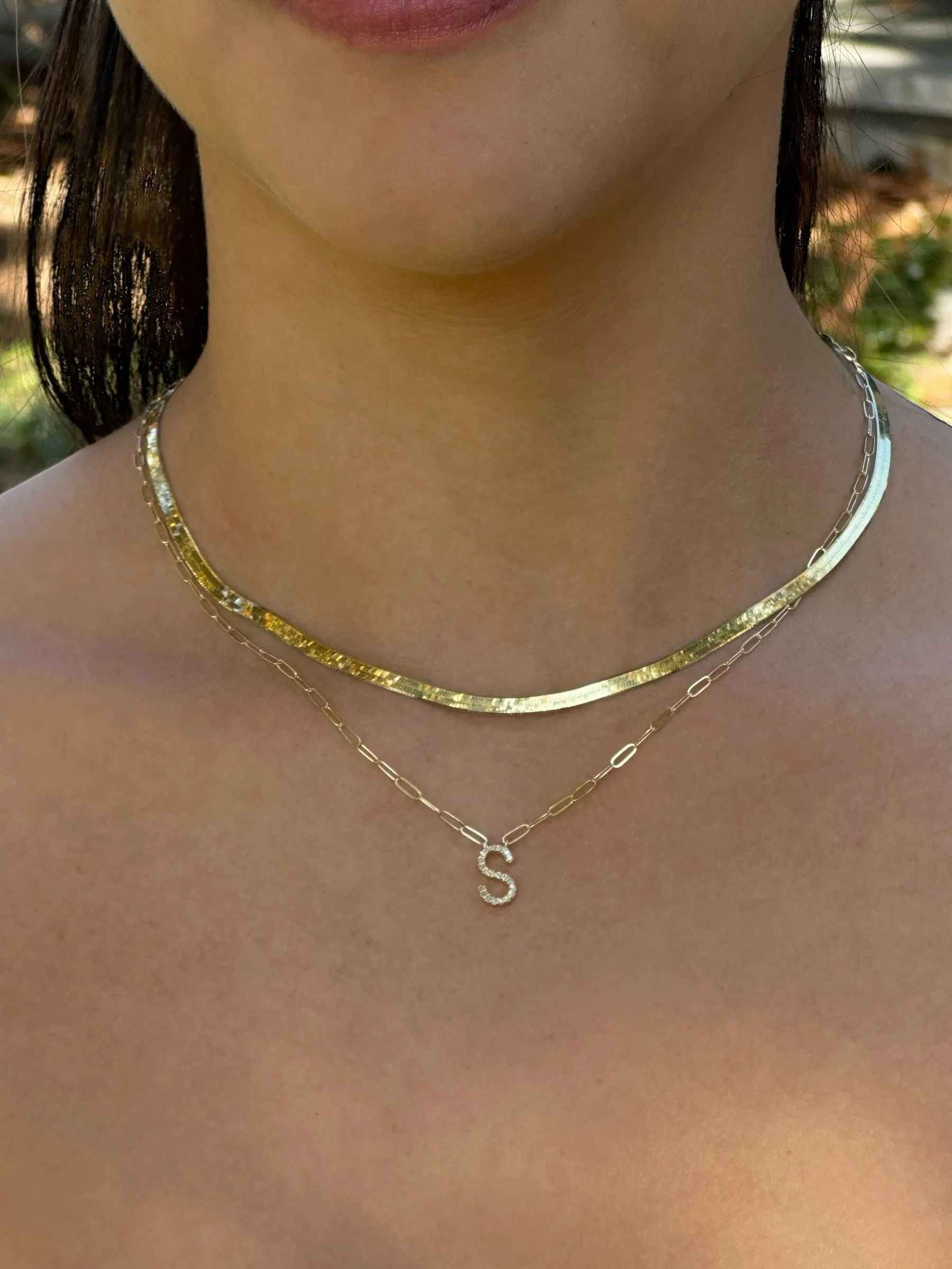 New! Grand Diamond Initial Necklace-All Letters sold by Amelia Rose Design product image thumbnail 5