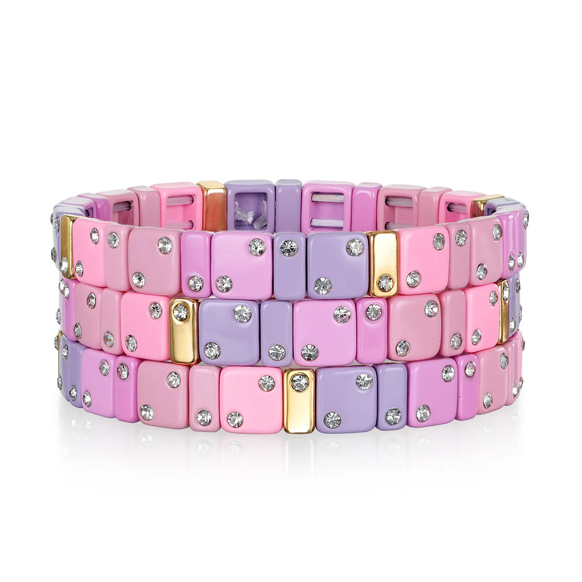 CZ Enamel Bracelet - Pink & Lilac sold by Amelia Rose Design product image thumbnail 2