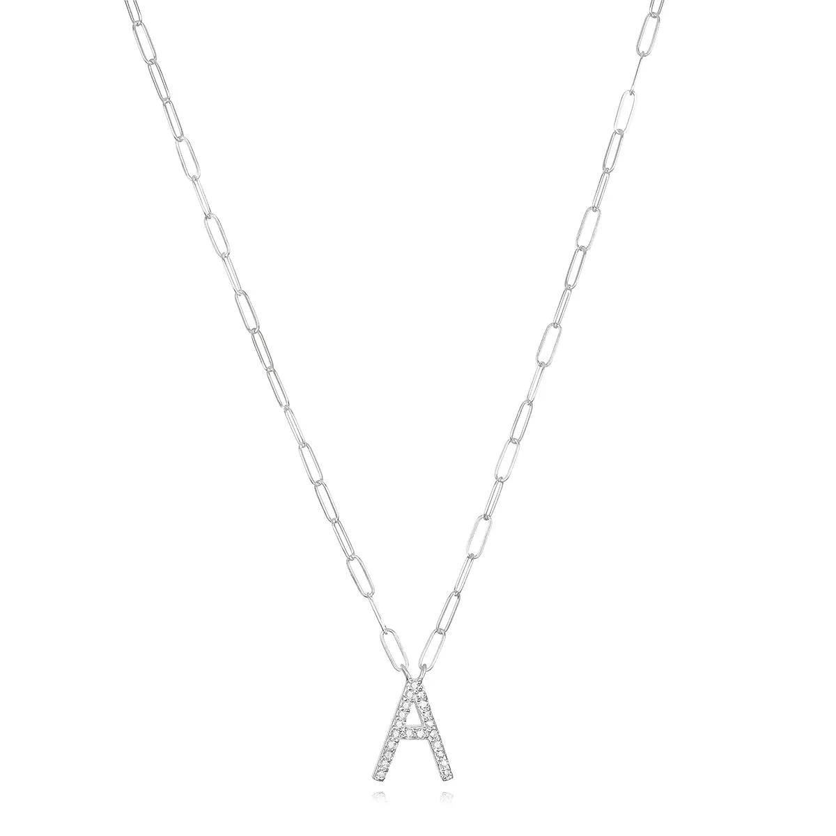 New! Grand Diamond Initial Necklace- All Letters Sterling Silver sold by Amelia Rose Design