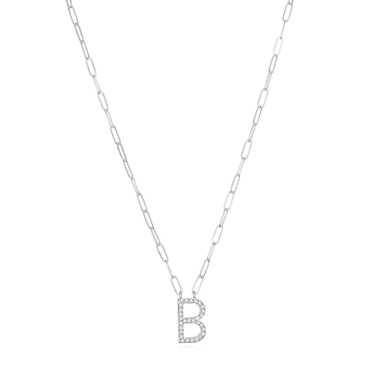 New! Grand Diamond Initial Necklace- All Letters Sterling Silver sold by Amelia Rose Design product image thumbnail 5