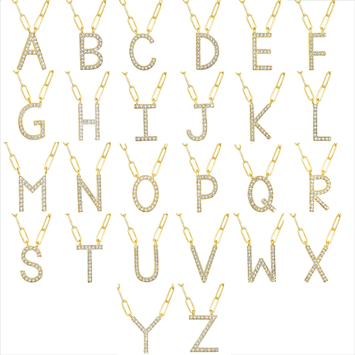 New! Grand Diamond Initial Necklace- All Letters Sterling Silver sold by Amelia Rose Design product image thumbnail 3